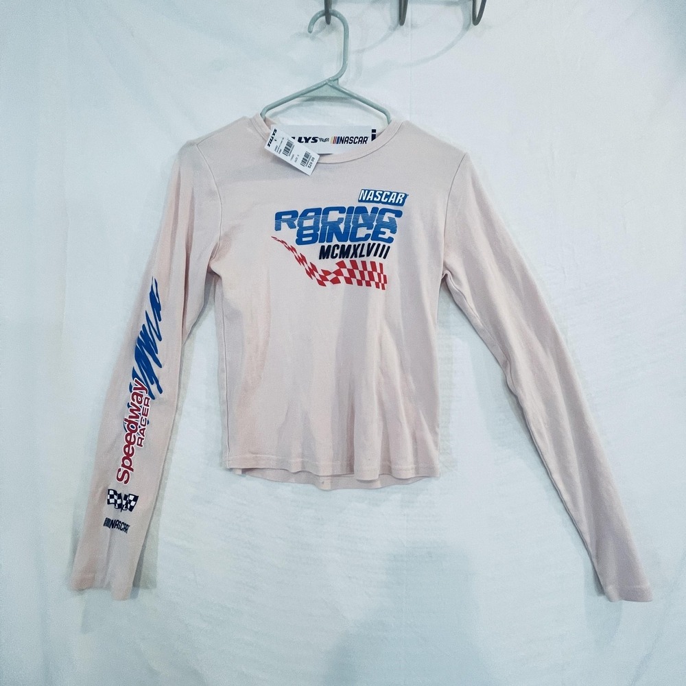 NASCAR Racing‎ Since Shirt Womens Small Pink Auto Racing Tillys Long Sleeve Top
